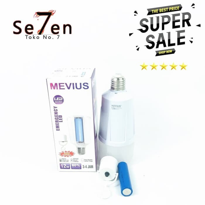 tko125 LAMPU EMERGENCY LED BOHLAM LED MAGIC 12 Watt MEVIUS