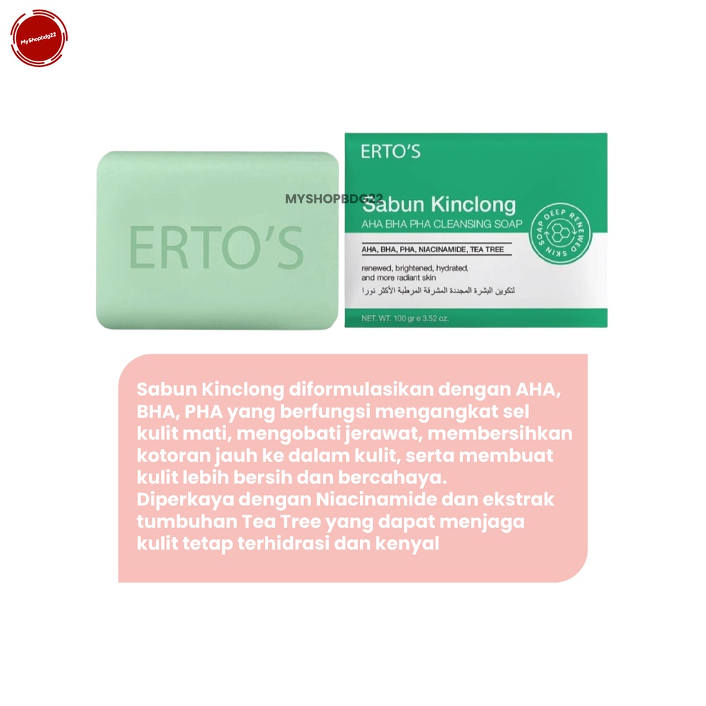 Ertos Sabun Kinclong Bodycare Perawatan Kulit Penghilang Bekas Luka Jerawat Punggung Tubuh By Myshopbdg22