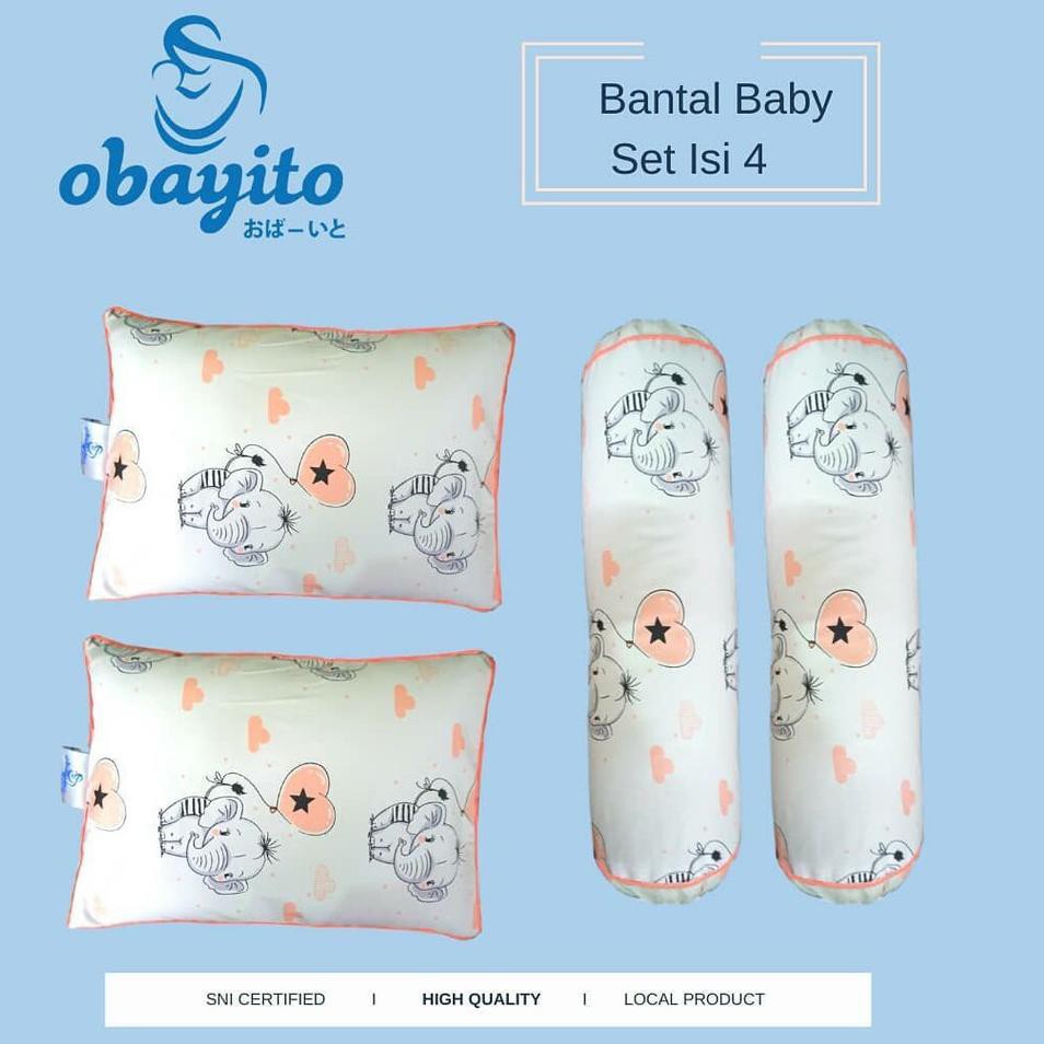 Obayito bantal 2 guling 2 baby katun jepang