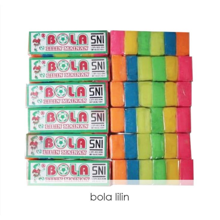 BOLA LILIN 6 WARNA Mainan - Mainan Anak Plastisin Mainan Kreasi Membentuk Anak