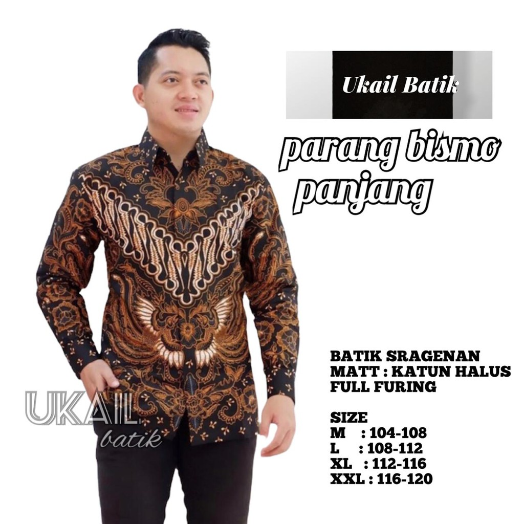 PARANG BISMO UKAIL KEMEJA BATIK SOLO PRIA LENGAN PANJANG LAPIS FURING ATASAN BATIK PREMIUM MODERN KATUN HALUS GUNUNG WARNA KERIS PUTIH SETANU IRENGAN KLABANG BIRU PEKSI WIBOWO BRATAJAYA MERAK BIRU PEKSI MAMBU BIMA IJO BATIK SOLO AMANAH BATIKSOLOAMANAH