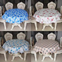 (BIG SIZE) Taplak Meja Makan Bulat Bulet Ruang Tamu Anti Air Alas PVC / Round Tablecloths 150x150cm