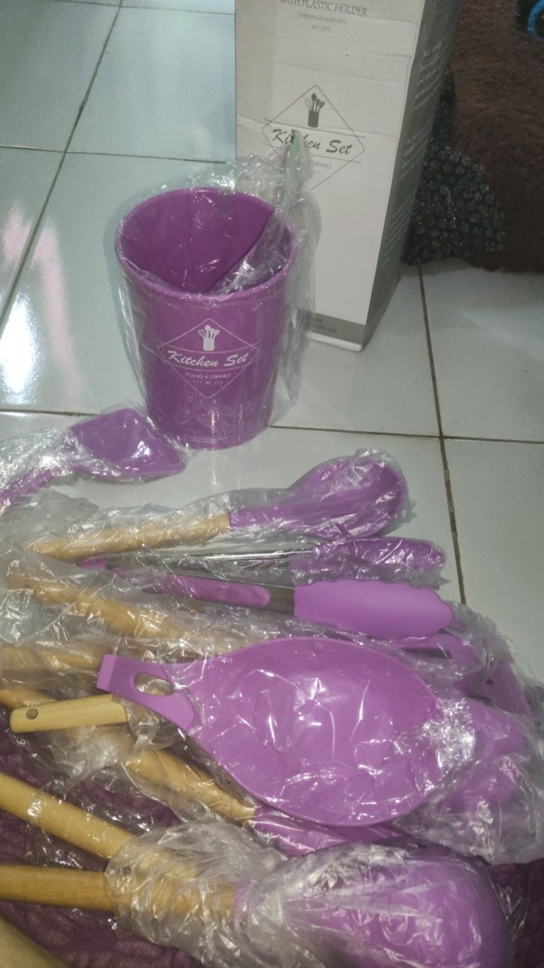 Silicone Utensil Set 12pcs Peralatan Spatula Silikon Sutil Kitchen Set