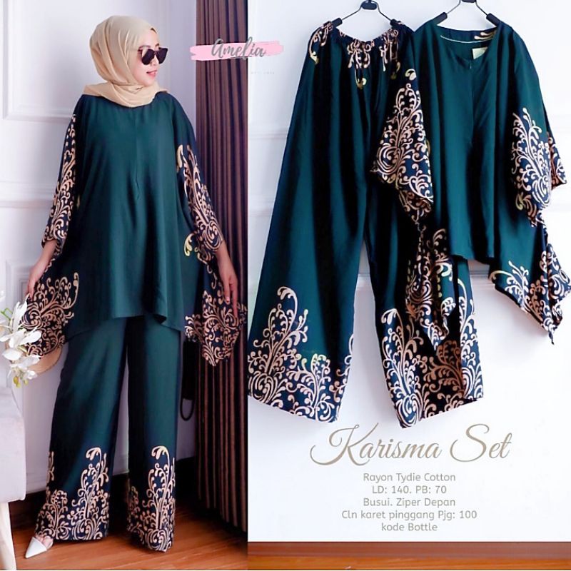 SETELAN WANITA RAYON SUPER WAKA JUMBO ONE SET TERLARIS KEKINIAN