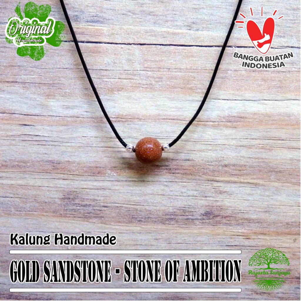 Kalung Batu Handmade Rajarta Batu Gold Sand Stone Of Ambition