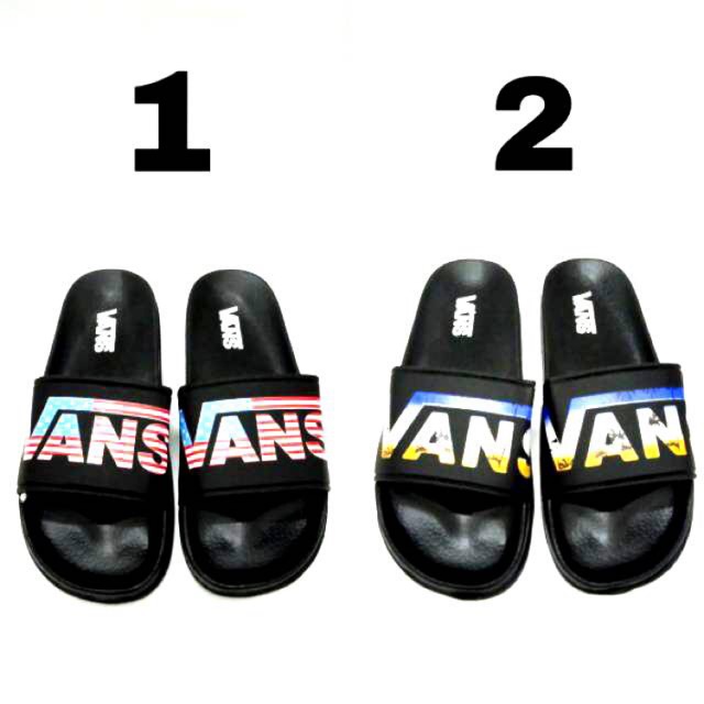 ( CUCI GUDANG) SANDAL SLOP PRIA “VANS” | KUALITAS IMPORT I SANDAL SLIDE