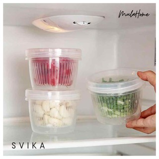 SVIKA Wadah Penyimpanan Bawang dan Sayur Dengan Saringan SVIKA Wadah Penyimpanan Bawang dan Sayur Dengan Saringan