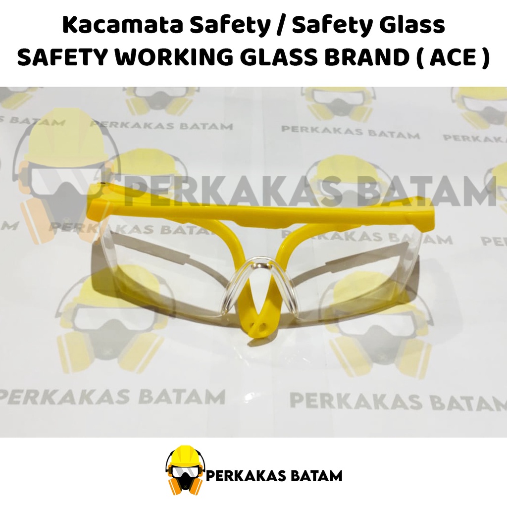Safety glass kacamata safety kacamata spectacle tangkai kuning