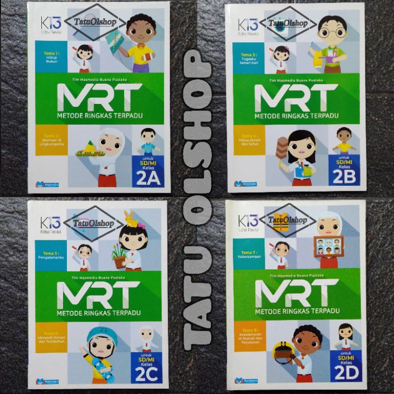 Buku MRT SD Kelas 2 Jilid 2a 2b 2c 2d Kurikulum 2013 Revisi Original