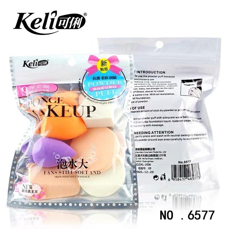 [PERBUNGKUS ISI 6] SPONGE MAKE UP MIX Campur / SPON BEDAK Make Up Blender 6in1