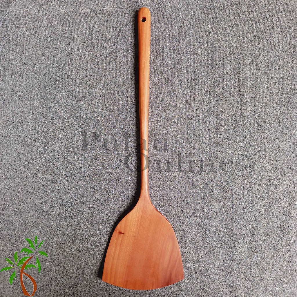 Spatula kayu kipas - Sutil kayu sawo panjang 35 cm - Spatula Tumis