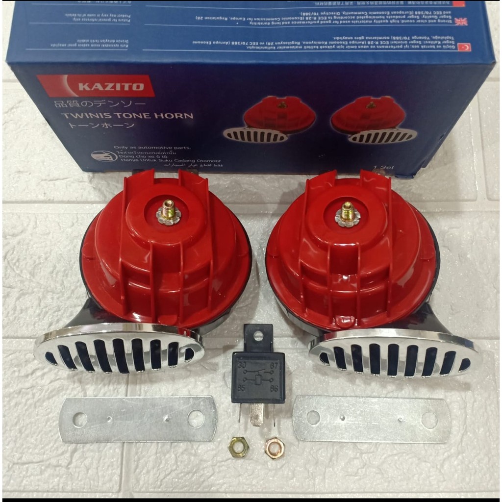 Klakson Keong Motor Okd Dan Kazito Isi 2 Pcs+Riley Universal Cocok Motor  Dan Mobil