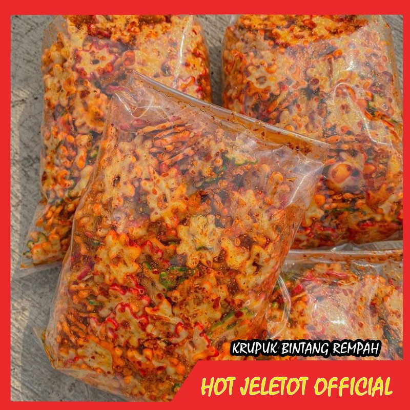 

BOLEH COD - KRUPUK SEBLAK BINTANG REMPAH PEDAS HOTJELETOT 250 gram