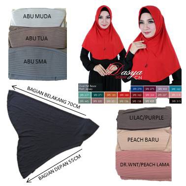 Warna Part 2 Kerudung Dasya Non Serut - Kerudung Bergo Dasya - Kerudung Bergo Oval Dasya-4