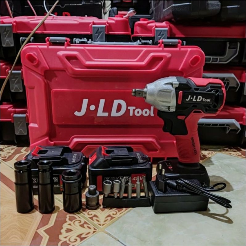 JLD IMPACT WRENCH 48 V ALAT BUKA BAN BATRE JLD CORDLESS IMPACT WRENCH 48V 2 BATRE BATERAI