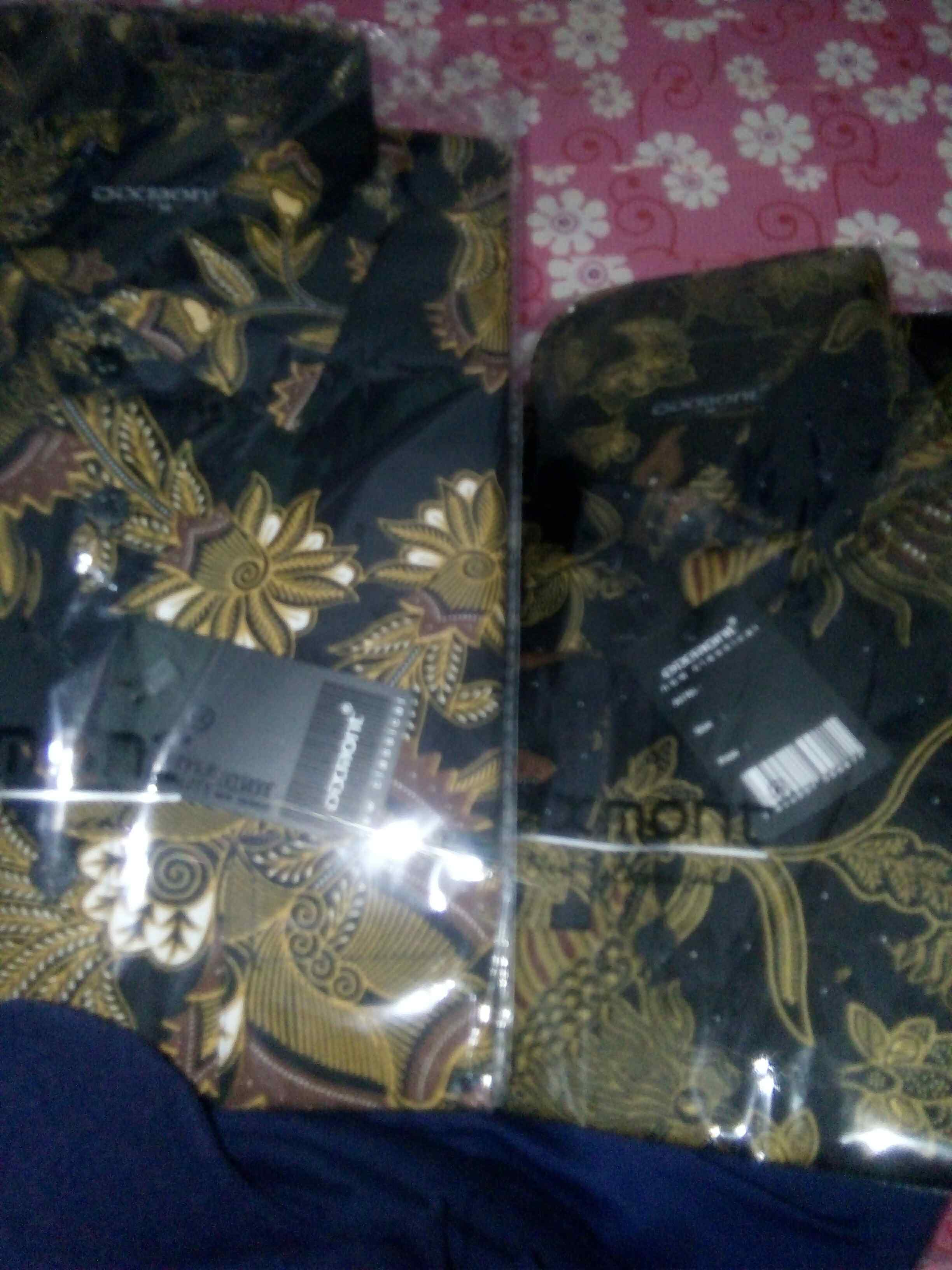 Kemeja Batik Pria Lengan Panjang Bl37 Katun Motif Modern Dixmont Semi Slimfit Premium