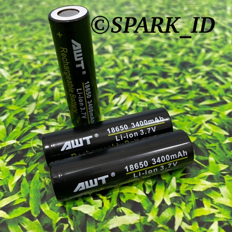 TERMURAH Baterai,Battery AWT BLACK 18650 Kapasitas 3400mAh PRODUK TERPOPULER SEN