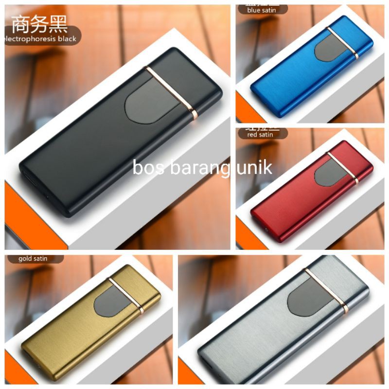 Best Seller Korek api elektrik usb dapat dicharger fingerprint LED rechargeable electric lighter