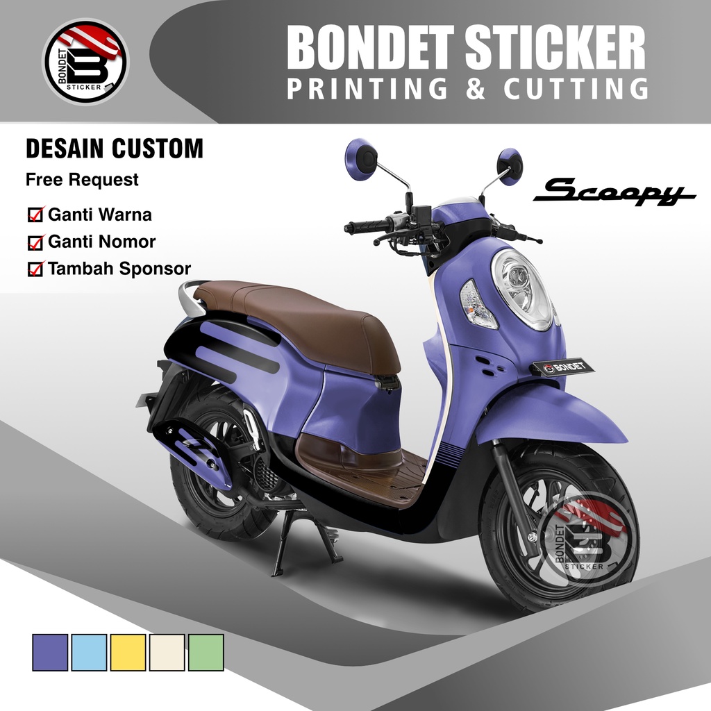 STICKER SCOOPY - DECAL MOTOR HONDA SCOOPY NEW FULL BODY