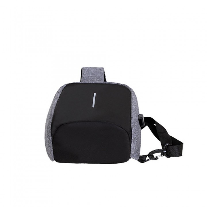 Chest Pack 651 Cross Body Sling Bag USB Anti Theft 2018 Grey