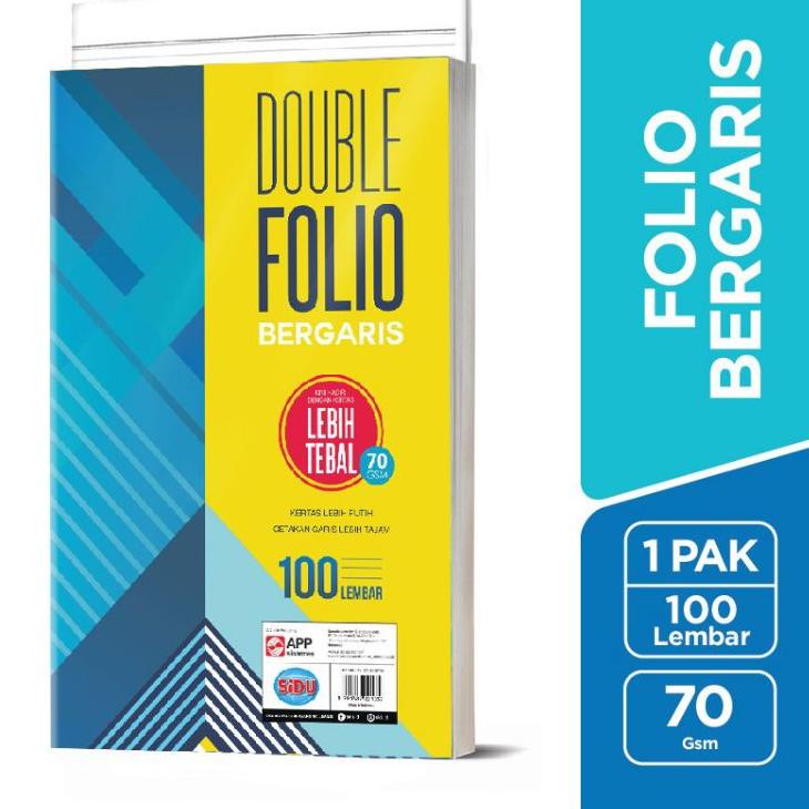 

Kejutan Promo Kertas Double Folio Bergaris Sidu Isi 100 Lembar ( 1pk )