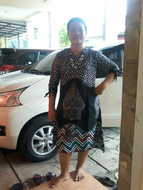 Dress Tunik Batik V Wayang