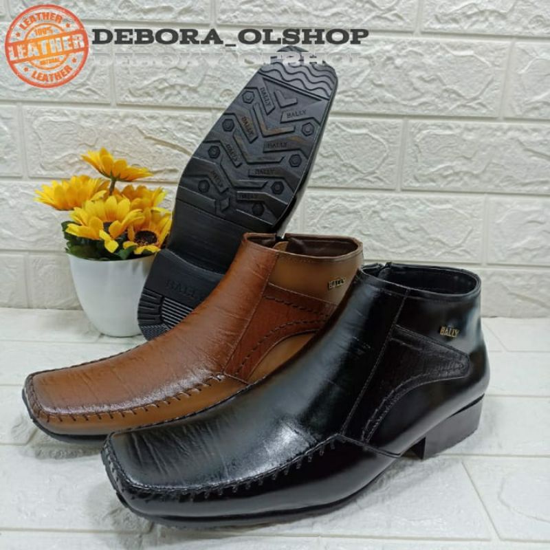 SEPATU BOOT KULIT PRIA / SEPATU BOOT RESLETING PRIA / SEPATU BOOT FORMAL PRIA / SEPATU BOOT KULIT KE