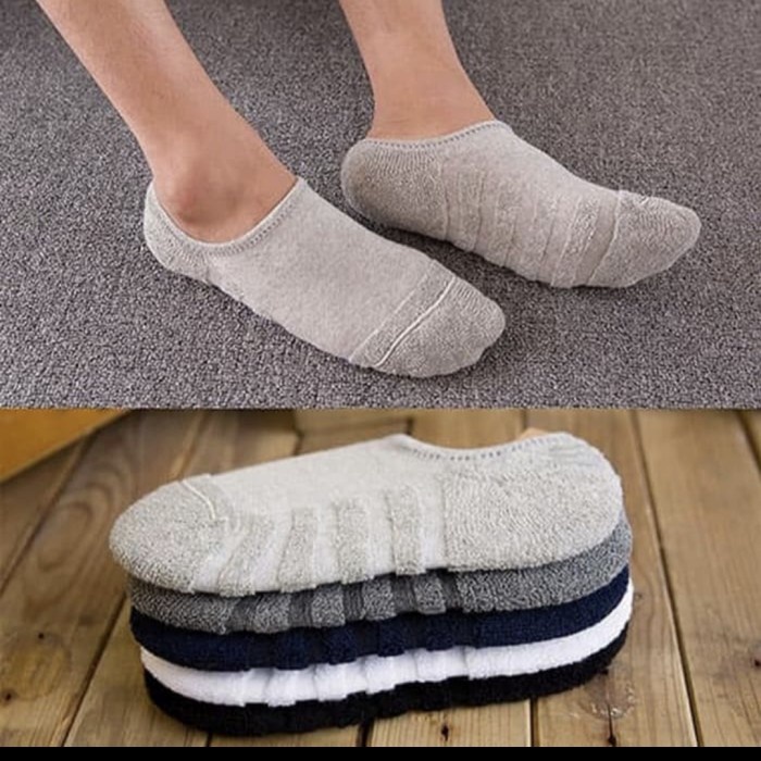 KK011 Kaos Kaki Pendek Unisex Handuk Tebal Premium Hidden Socks Pria