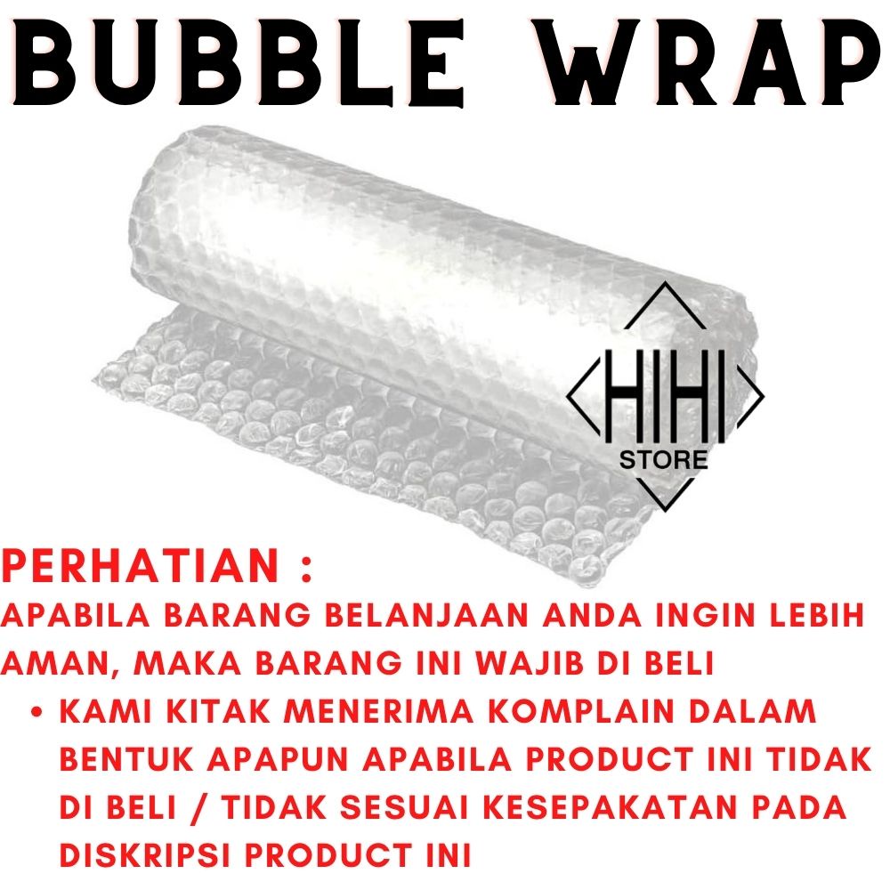 

BUBBLE WRAP / EXTRA PACKAGING UNTUK BARANG LEBIH AMAN