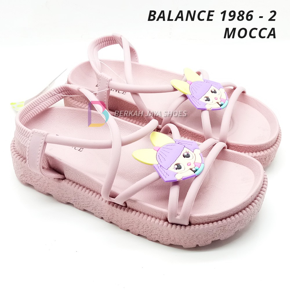 Sandal Tali Anak - Sandal Tali Karet Anak Perempuan Silang Karakter LOL Balance 1986 - 1 &amp; 2