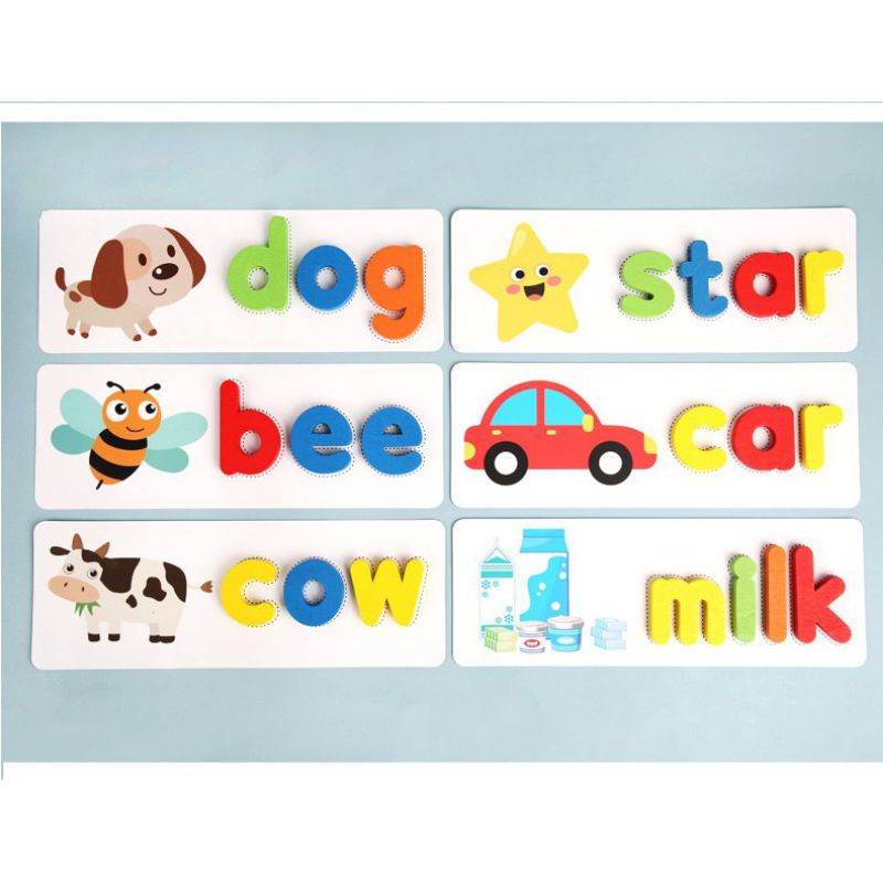 Mainan spelling game / alphabet / word matching / Word Game Mainan Edukasi / Mathematics