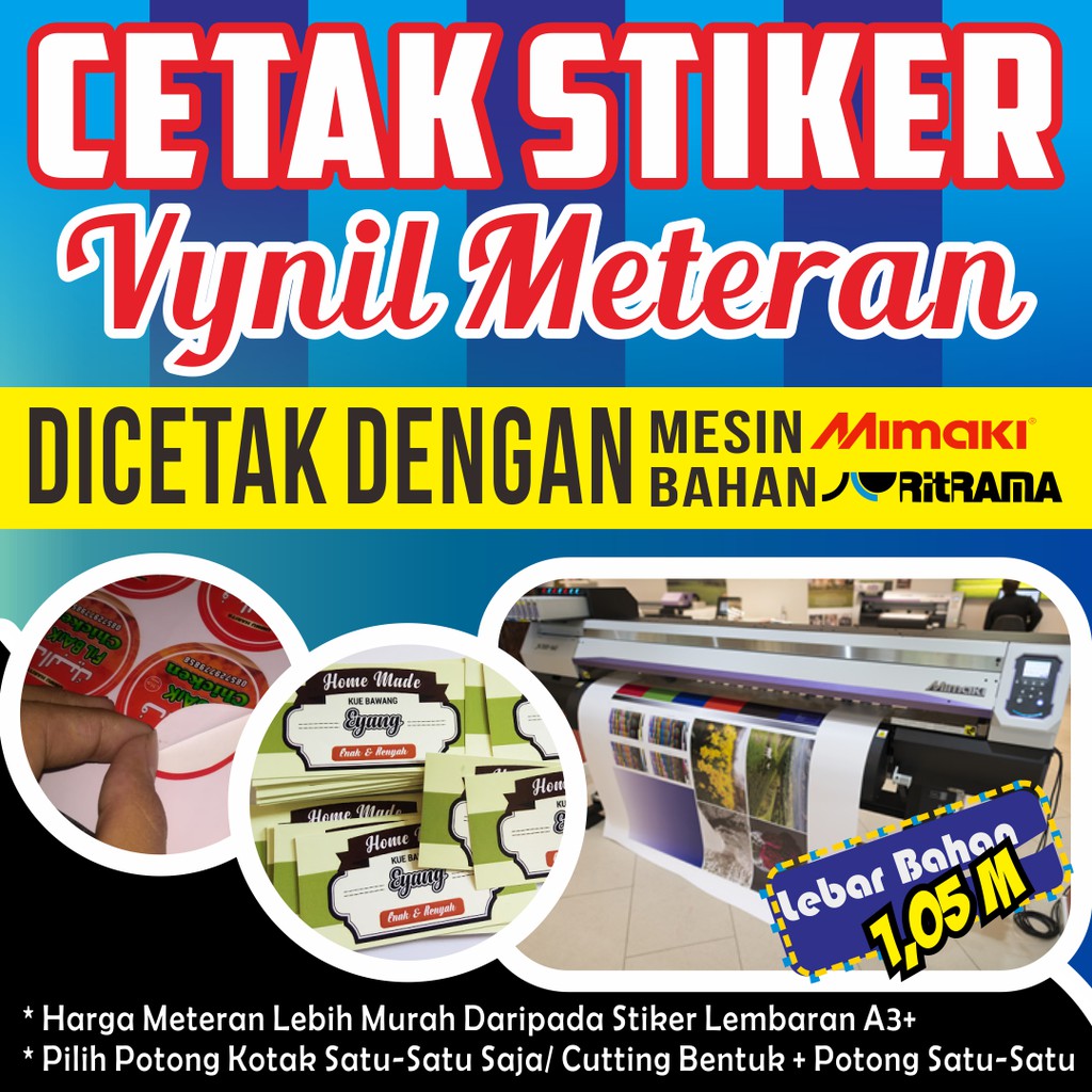 

Cetak Stiker Vynil Meteran Bahan RITRAMA