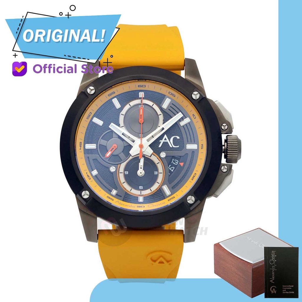Jam Tangan Pria Analog Alexandre Christie 9602MC AC9602 AC 9602 MC 9602 MCREPBAYL Original Garansi R
