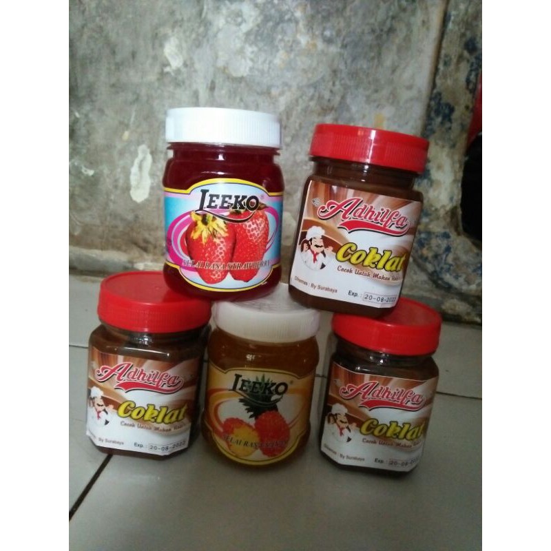 

selai buah jam strawberry nanas