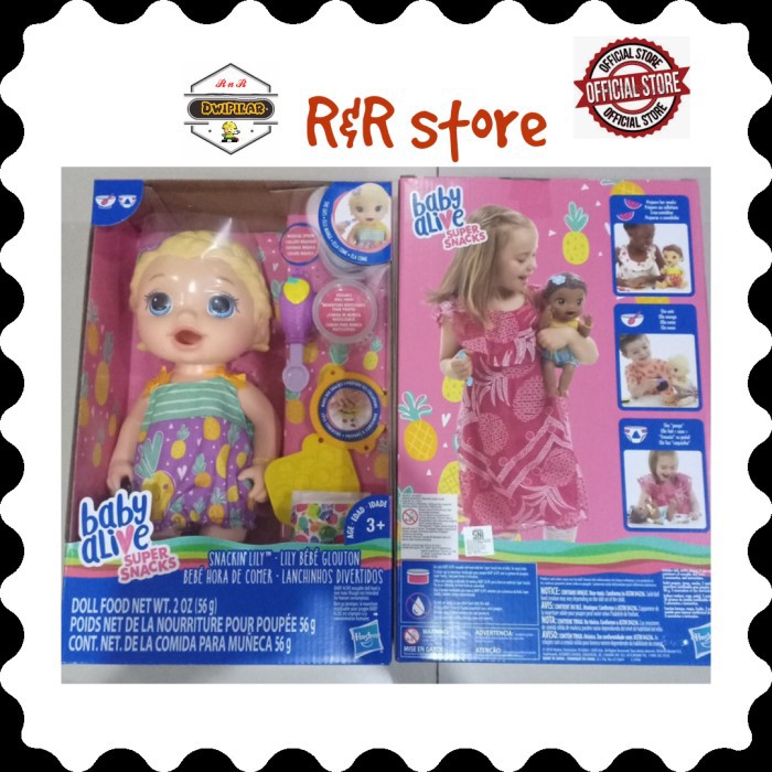 Baby alive super snacks snackin Lily boneka bisa makan dan poop murah