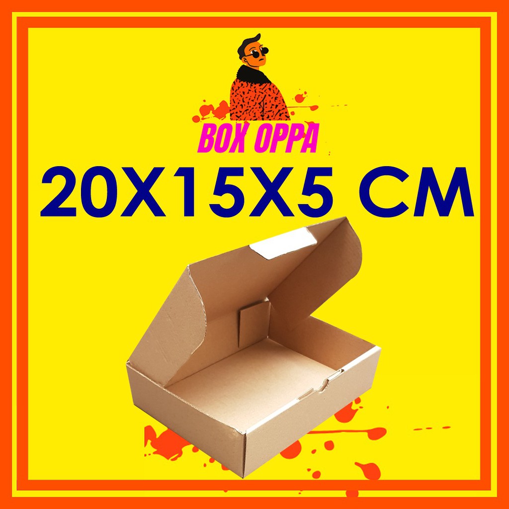 

Kardus Dus uk 20x15x5 cm (ECER )Die Cut Box Kotak Packing Aksesoris Baju Makanan Pizza Hijab Kue