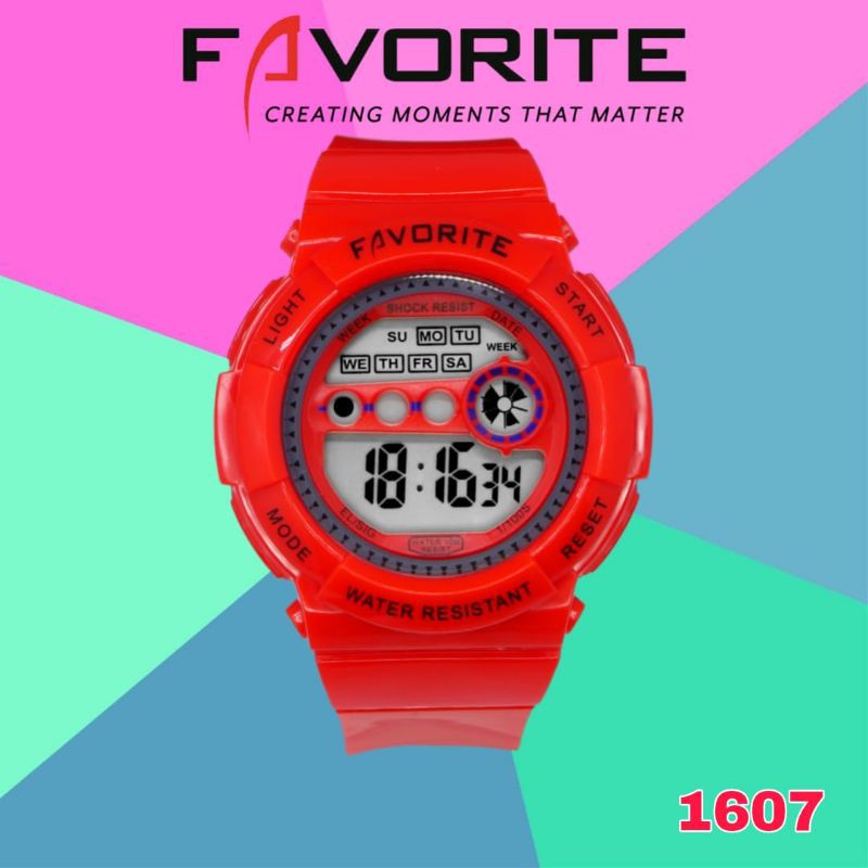 Jam Tangan Wanita Digital Favorite Original 1607 Tahan Air