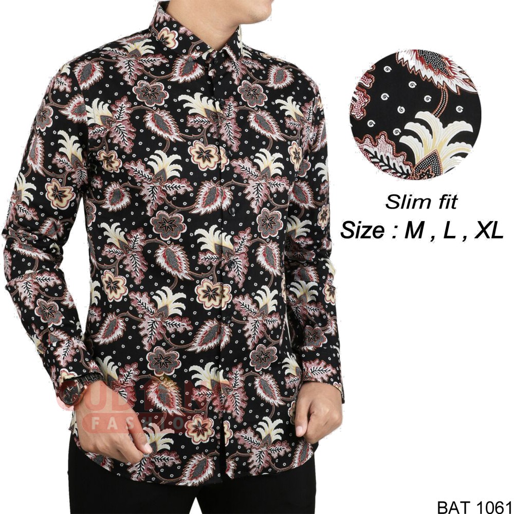 Batik Modern Slim Fit Panjang Pria - BAT 1061