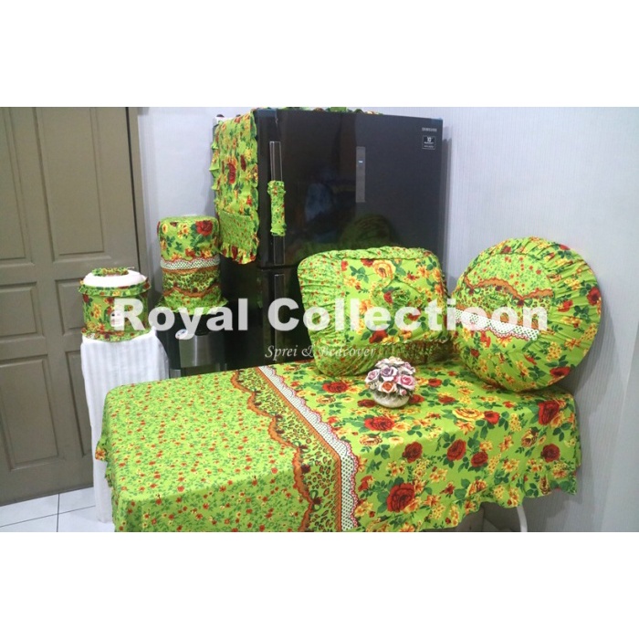 Taplak Meja Makan - Royalcollectioon - Set Taplak Meja Makan Bonita Hijau