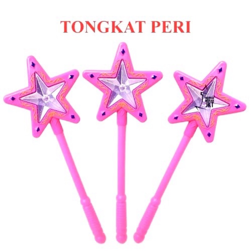 tongkat peri bintang magic wand tongkat fairy stick bintang mainan anak bersuara lampu fas