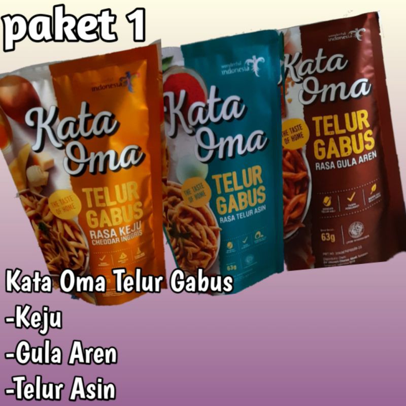 

Kata Oma Telur Gabus paket 1 (1 Keju,1 Telur Asin,1 Gula aren)