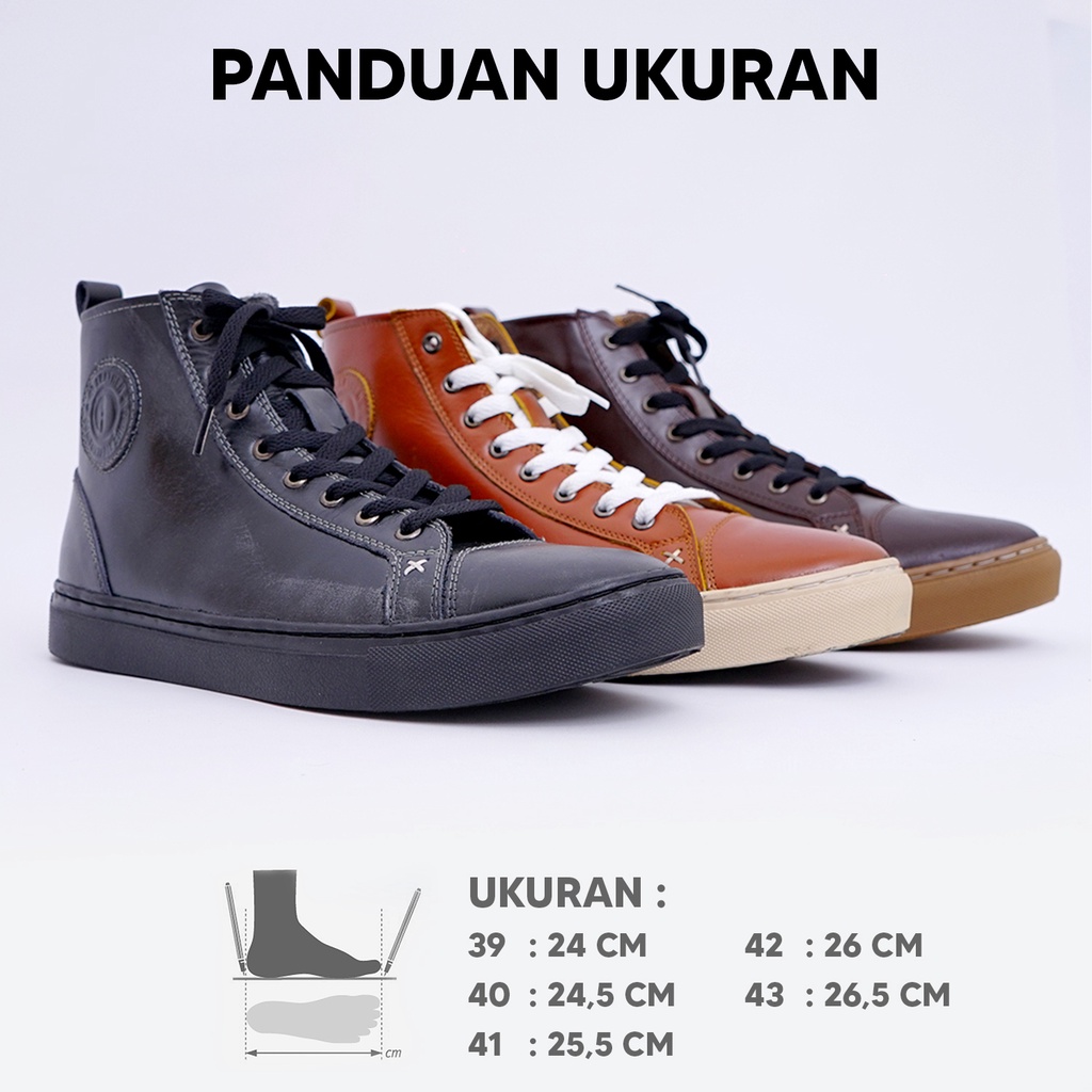 Sepatu Boots Kulit Pria Original Sepatu Boots Pria Kulit Sapi Asli SP02 Shoes Casual Bahan Kulit Sapi Asli Premium Desain Simple Dan Keren Garansi Original