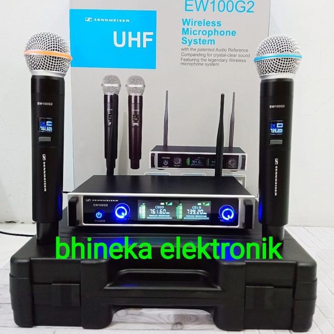 mic wireless sennheiser EW100G2 / ew 100 g2 / ew 100g2 2 mic handheld Star Seller