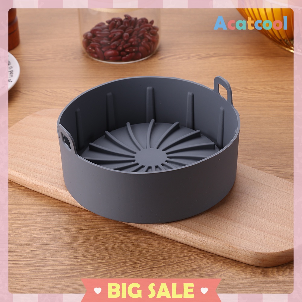 Thick Silicone Grill Pan Air Fryer Basket Dessert Baking Cooking Tray Tools