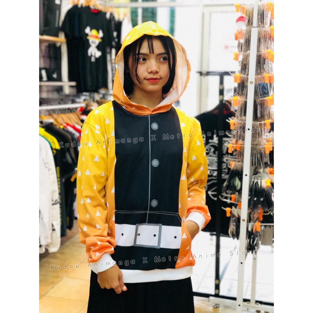 Sweater Zenitsu Agatsuma Haori Cosplay Adidas Poly