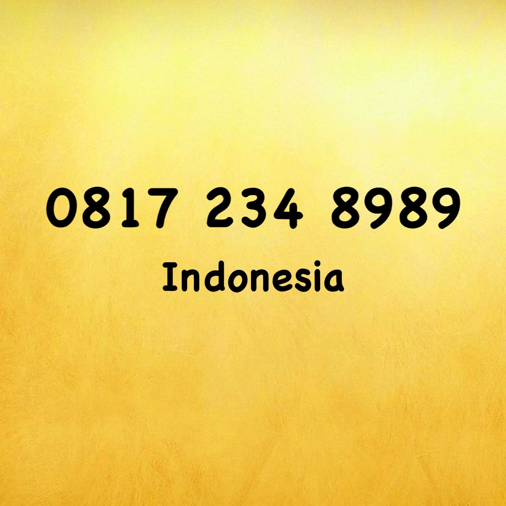 Nomor Cantik XL Bebas 11 Digit Double AB - 89 - 8889 - 0817 234 8989