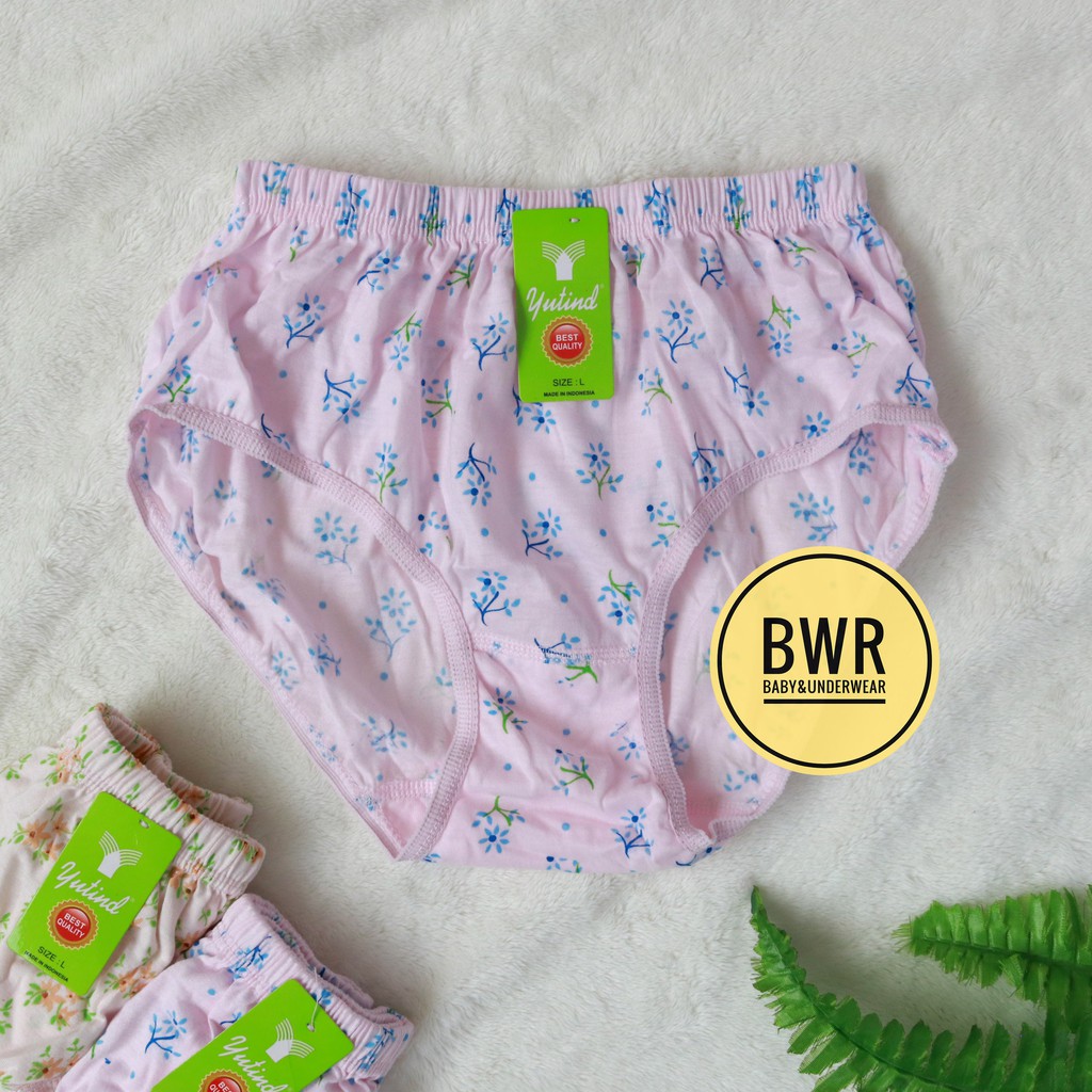 [ 6pc ] CD YUTIND PRINT | Celana Dalam Wanita Dewasa Karet kerut [VI IA2-LA2] Motif Sablon - Bwr