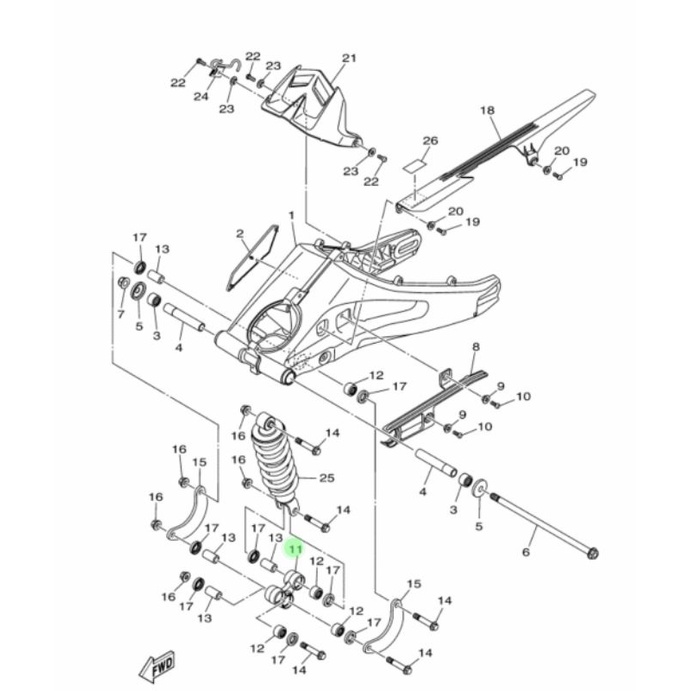 ARM RELAY DUDUKAN SHOCK SHOK R15 V3 V2 VIXION R ASLI ORI YAMAHA 2PK F217A 00