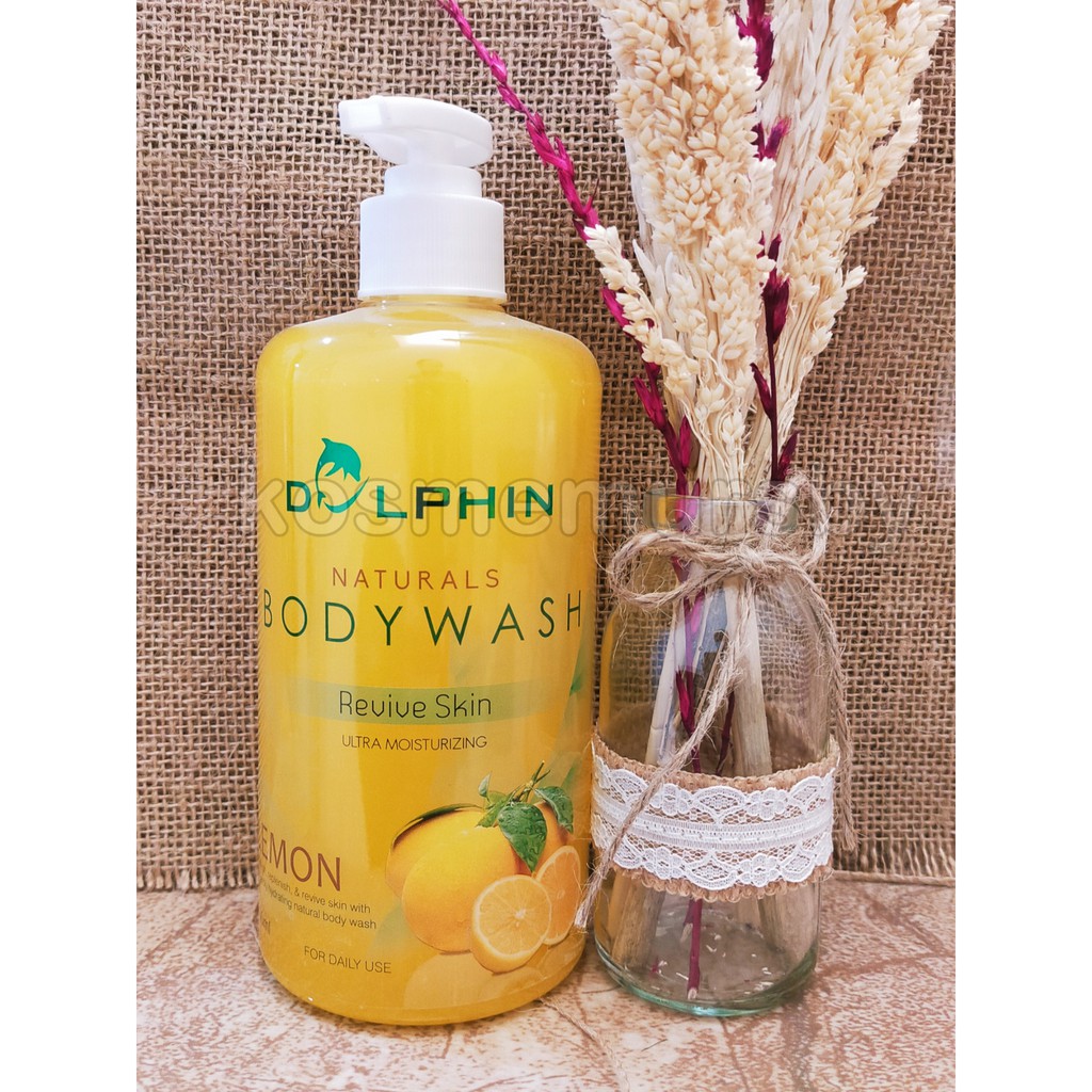 BODY WASH DOLPHIN LEMON 500ML BPOM WAJIB NAMBAH BUBBLE