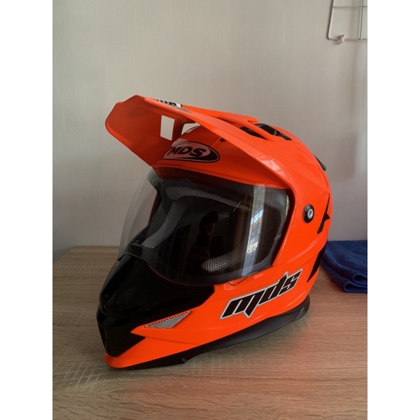Helm MDS Supermoto Orange Size L (DD Ring)